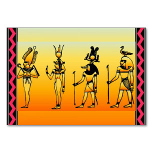Egyptian Hieroglyphics Table Card