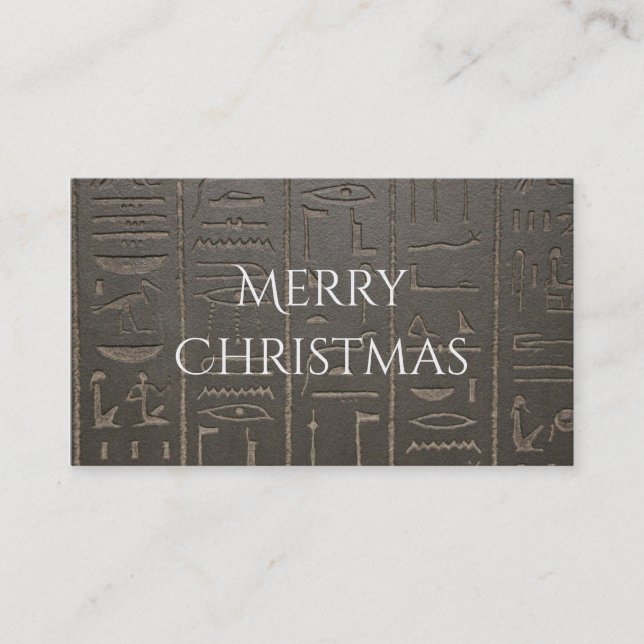 Egyptian Hieroglyphs Ancient Egypt Writing Symbols Business Card (Front)