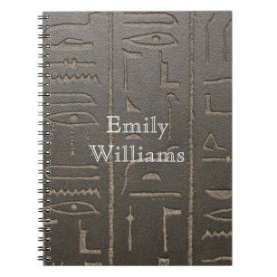 Egyptian Hieroglyphs Ancient Egypt Writing Symbols Notebook