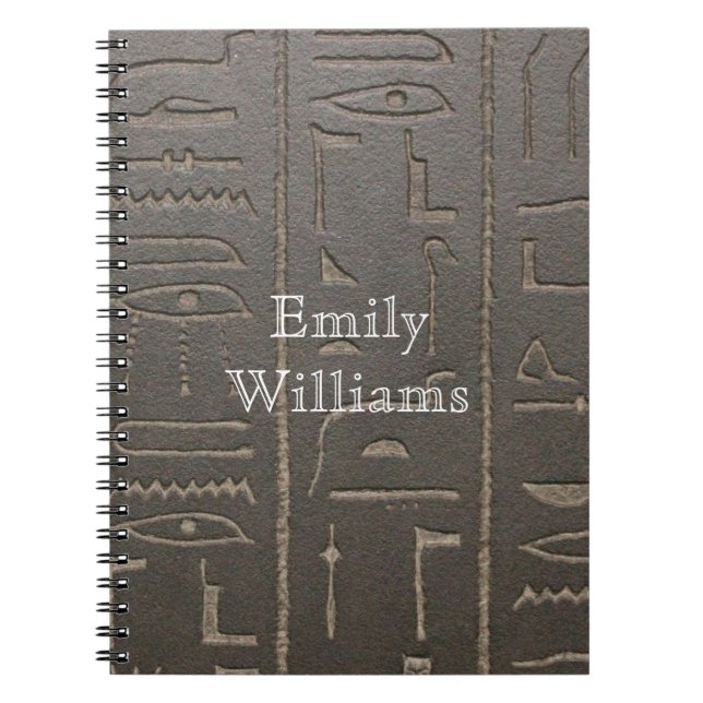 Egyptian Hieroglyphs Ancient Egypt Writing Symbols Notebook (Front)