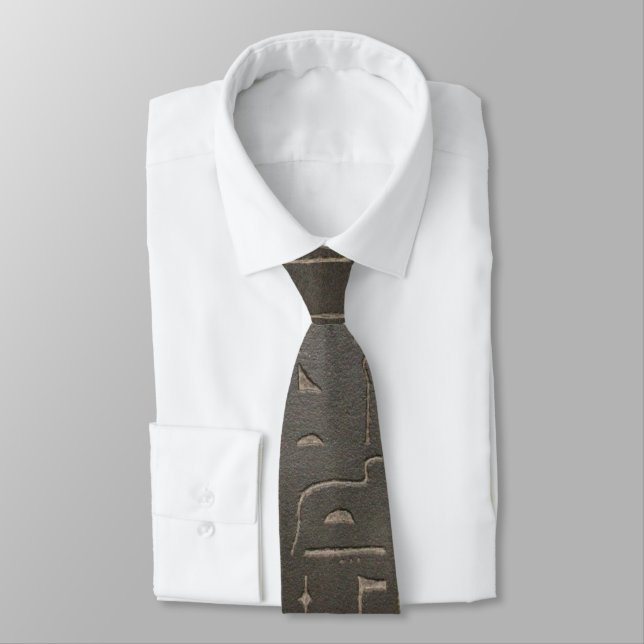 Egyptian Hieroglyphs Ancient Egypt Writing Symbols Tie (Tied)
