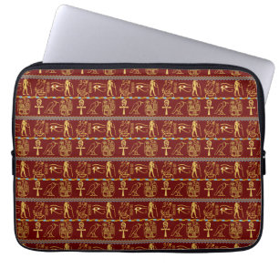 Egyptian Hieroglyphs Eye Of Horus Symbols Laptop Sleeve