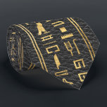 Egyptian hieroglyphs Gold on Leather Tie<br><div class="desc">Egyptian hieroglyphs Gold on Leather</div>