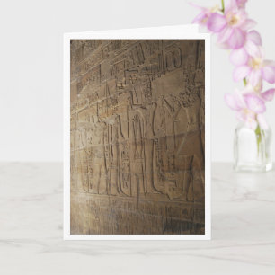 Egyptian Hieroglyphs Wall Background Card