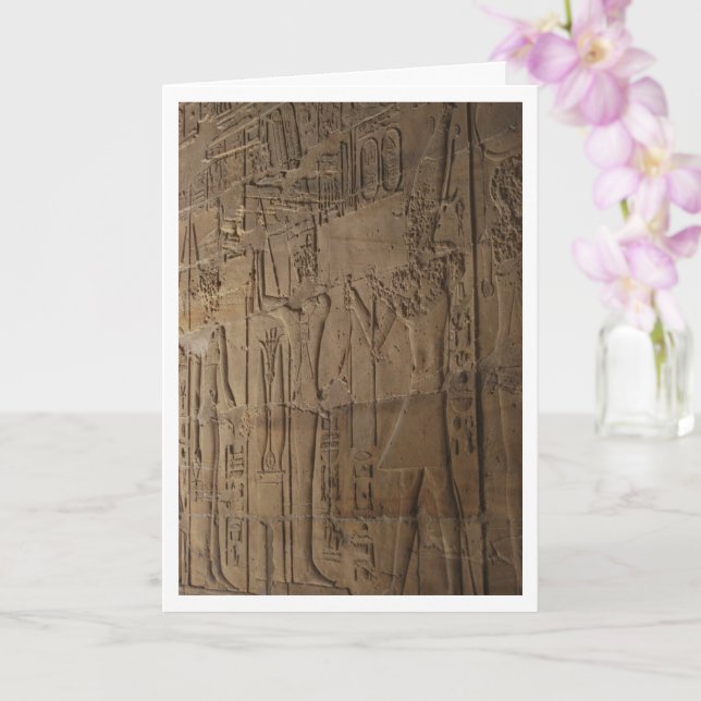 Egyptian Hieroglyphs Wall Background Card (Orchid)