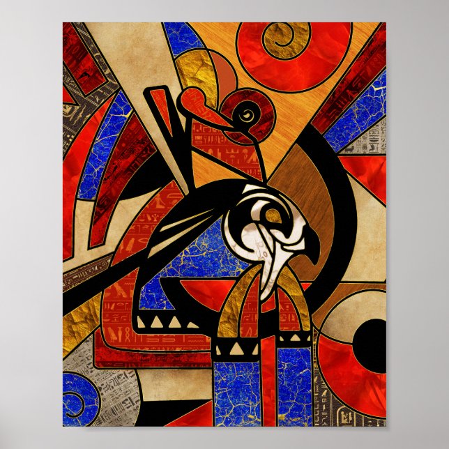 Egyptian Horus Geometric Abstract Poster (Front)