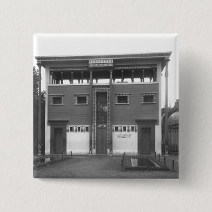 Egyptian House, Universal Exhibition 15 Cm Square Badge
