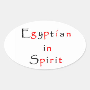 Egyptian in Spirit-oval sticker