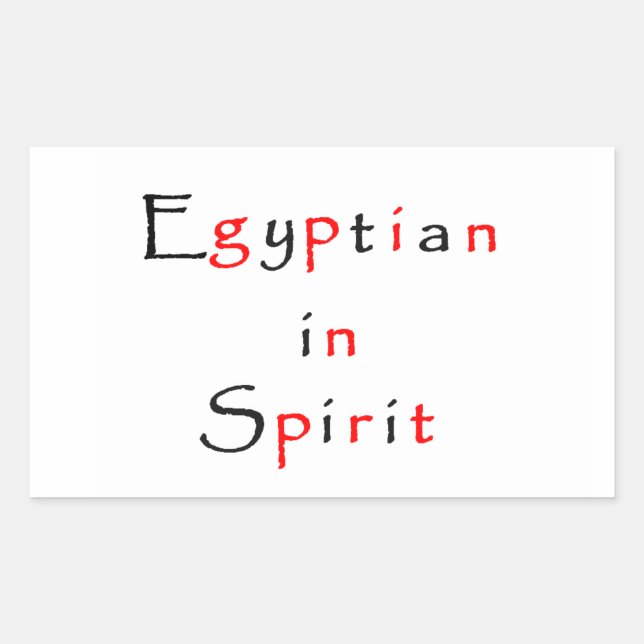 Egyptian in Spirit-rectangle sticker (Front)
