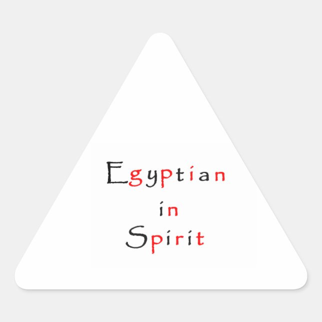 Egyptian in Spirit-triangle sticker (Front)
