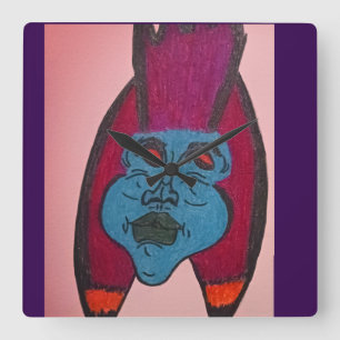 Egyptian Inspired Horror Theme Mummy Square Wall Clock