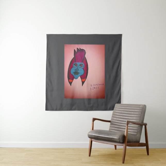 Egyptian Inspired Horror Themed Mummy Tapestry (In Situ)