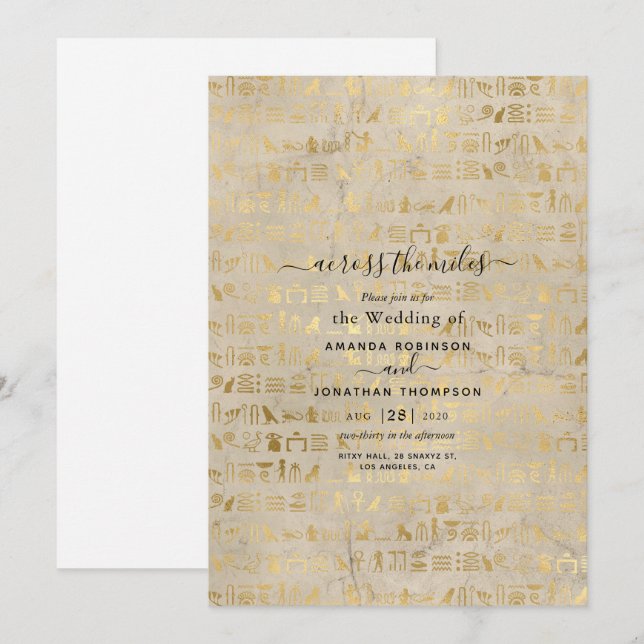 Egyptian Invitation (Front/Back)