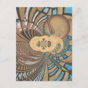 egyptian king on pyprus.png postcard