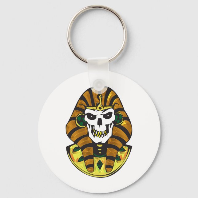 egyptian king skull key ring (Front)