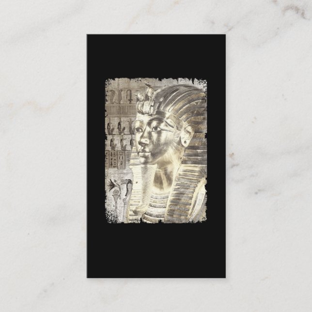 Egyptian King Tut Pharaoh Tutankhamun Wall Art Business Card (Front)