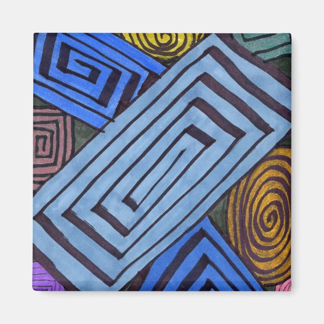 "Egyptian Links" Abstract Magnet (Front)