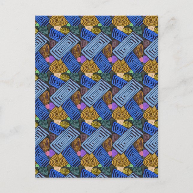 "Egyptian Links" Abstract Postcard (Front)