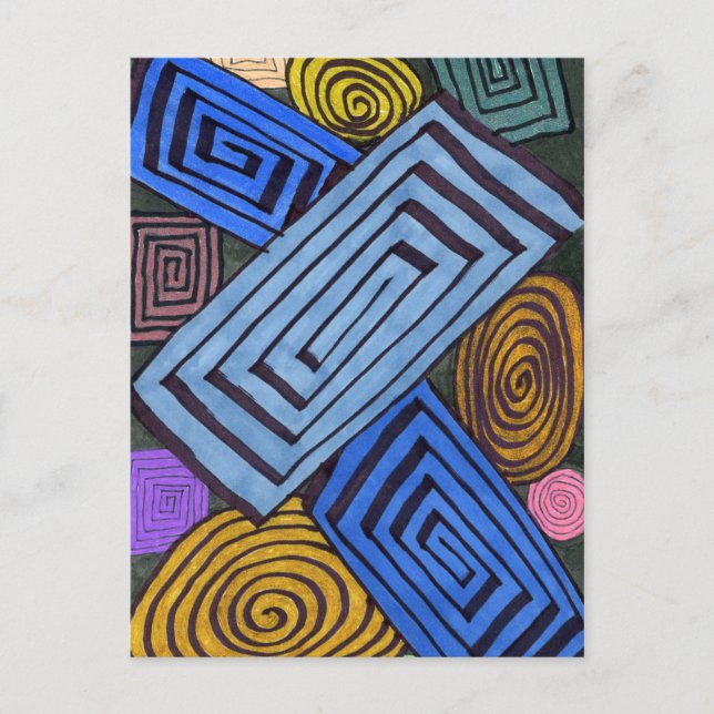 "Egyptian Links" Abstract Postcard (Front)