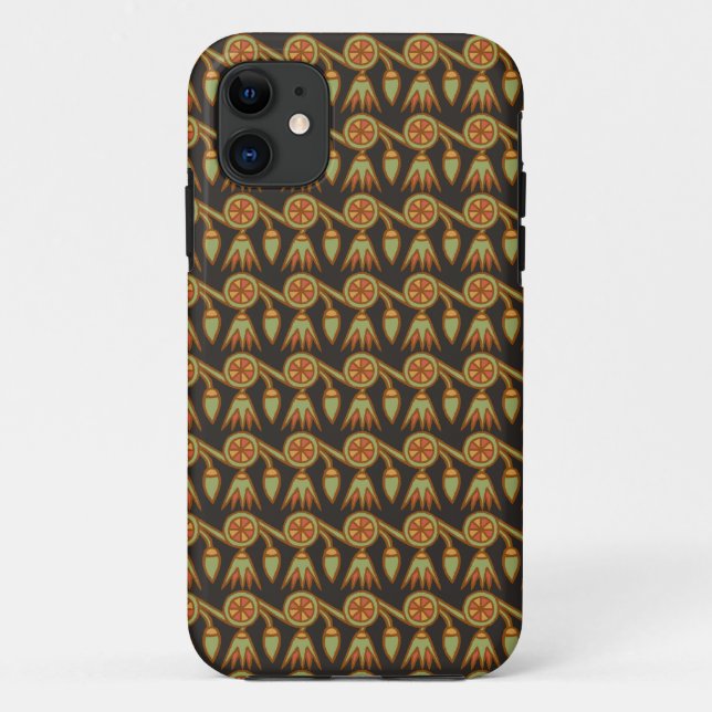 Egyptian Lotus Flower on Black iPhone 5/5s Case (Back)