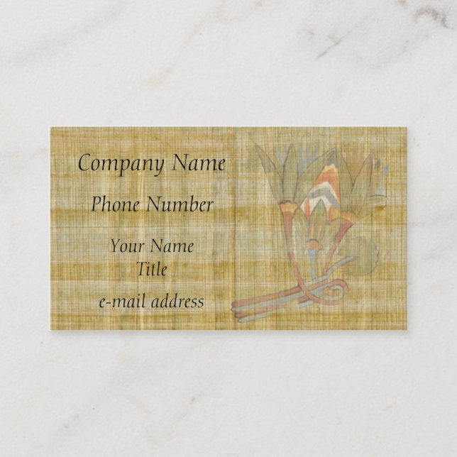 Egyptian Lotus Flowers-Papyrus Business Card (Front)