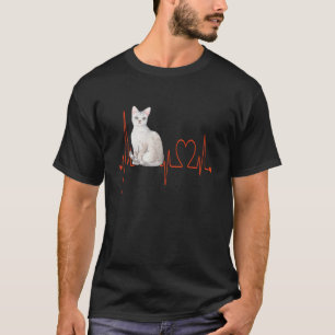 Egyptian Ma My Heartbeat EKG Cat Mom Cat Dad Cat T-Shirt