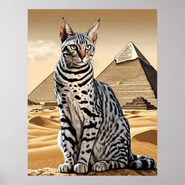 Egyptian Mau Cat - Art Print (Front)