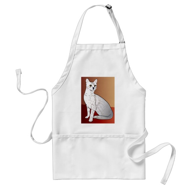 Egyptian Mau Cat - bronze background Standard Apron (Front)