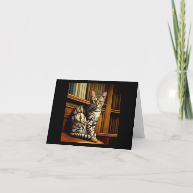 Egyptian Mau Cat  Card (Front)