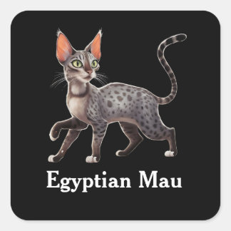 Egyptian Mau Square Sticker