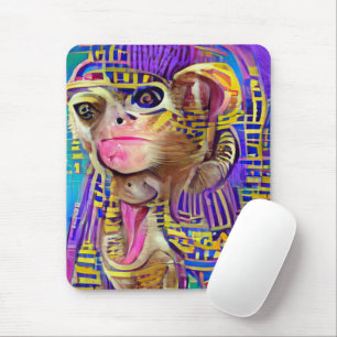 Egyptian Monkey Mouse Pad