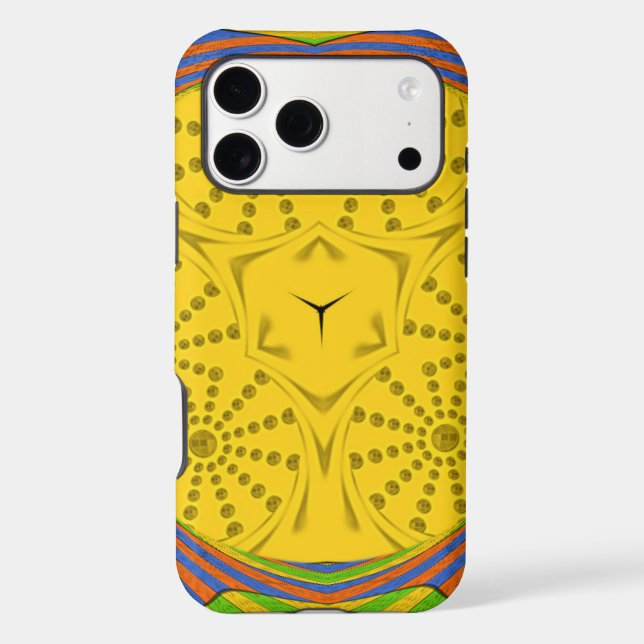 Egyptian Motif Art Print Chequered Frame Design (Back)