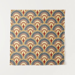 Egyptian Motif Fish Scales Seamless Pattern Tapestry