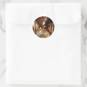 Egyptian nefertari Artefact: Ancient Civilisation Classic Round Sticker