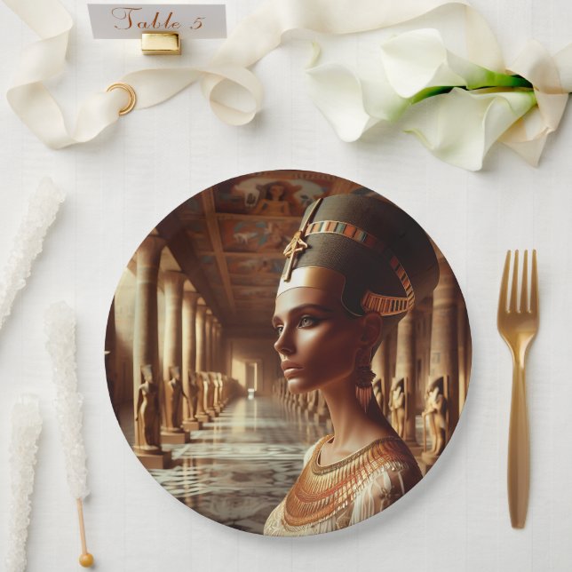 Egyptian nefertari Artefact: Ancient Civilisation Paper Plate (Wedding)