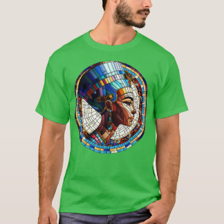 Egyptian Nefertiti Mosaic Art T-Shirt