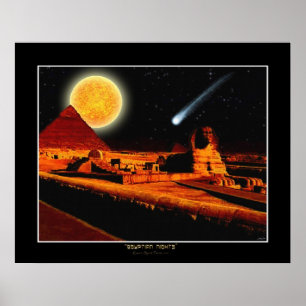 "EGYPTIAN NIGHTS" Sphinx Fantasy Art Poster