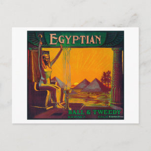 Egyptian Orange LabelDowney, CA Postcard