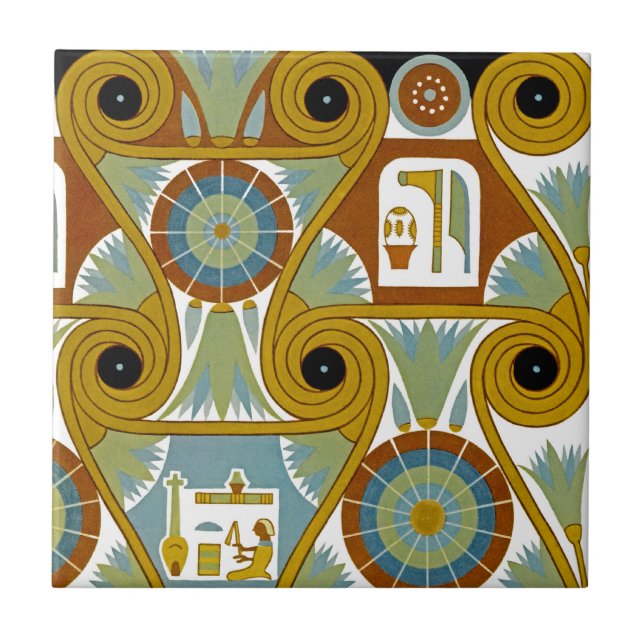 Egyptian Ornamnet #1 at Emporio Moffa Ceramic Tile (Front)