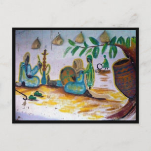 egyptian painting postcard