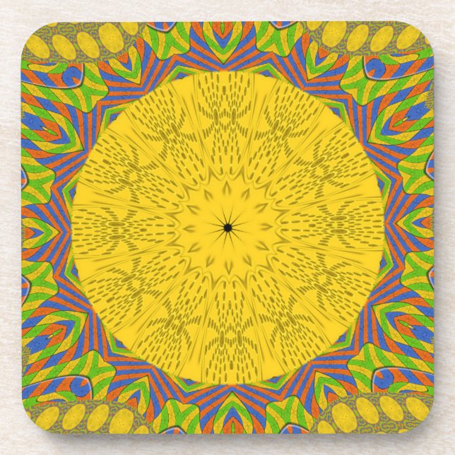 Egyptian Pattern Art Print Coaster (Front)