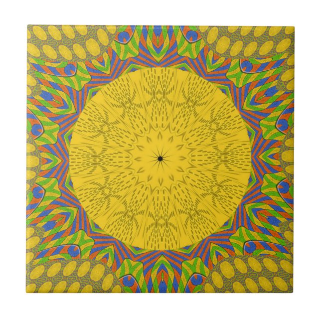 Egyptian Pattern Art Print Tile (Front)