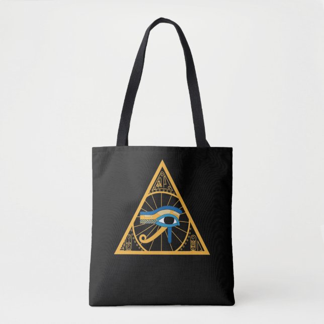 Egyptian Pharaoh Ancient Horus Eye Symbol Tote Bag (Front)