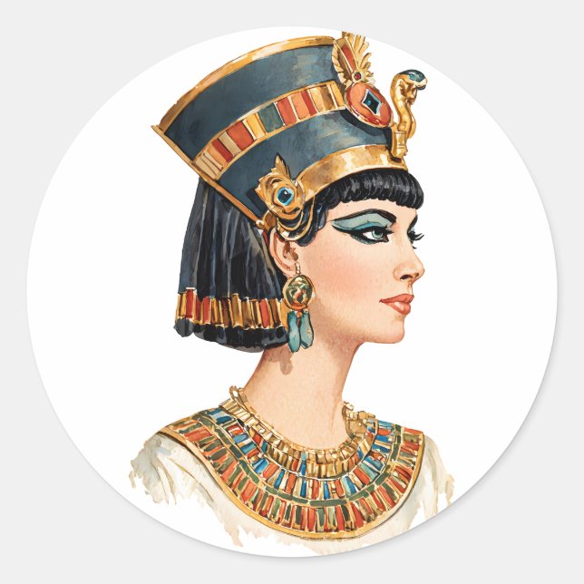 Egyptian Pharaoh Art Sticker (Front)