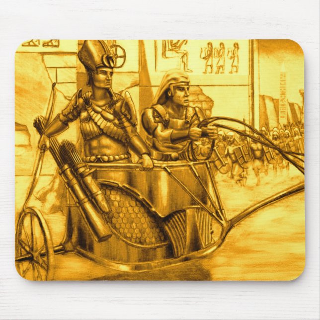 Egyptian Pharaoh in his Chariot Mouse Pad (Front)