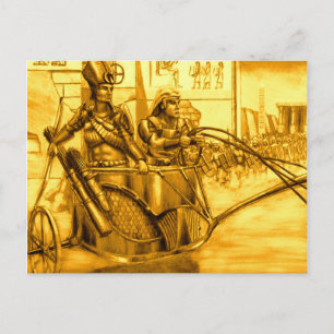 Egyptian Pharaoh in his Chariot Postcard