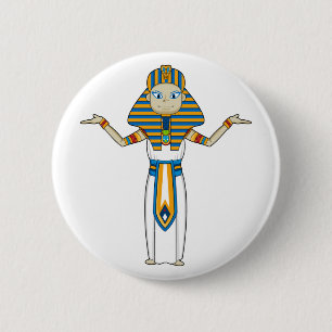 Egyptian Pharaoh King Button