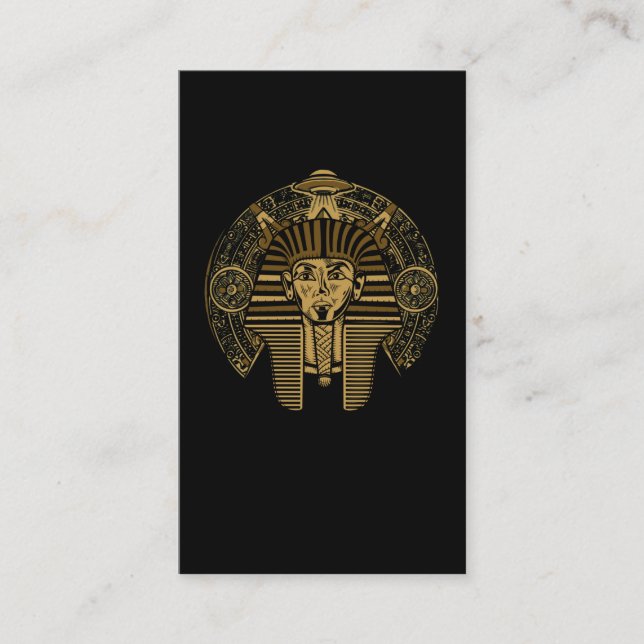 Egyptian Pharaoh Sacred Geometry Egypt Alien Business Card (Front)