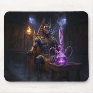 Egyptian Pharaoh Smoking Pipe Mouse Pad
