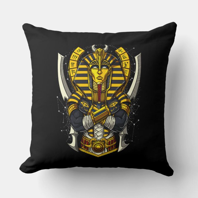 Egyptian Pharaoh Tutankhamun Ancient King Tut Cushion (Front)